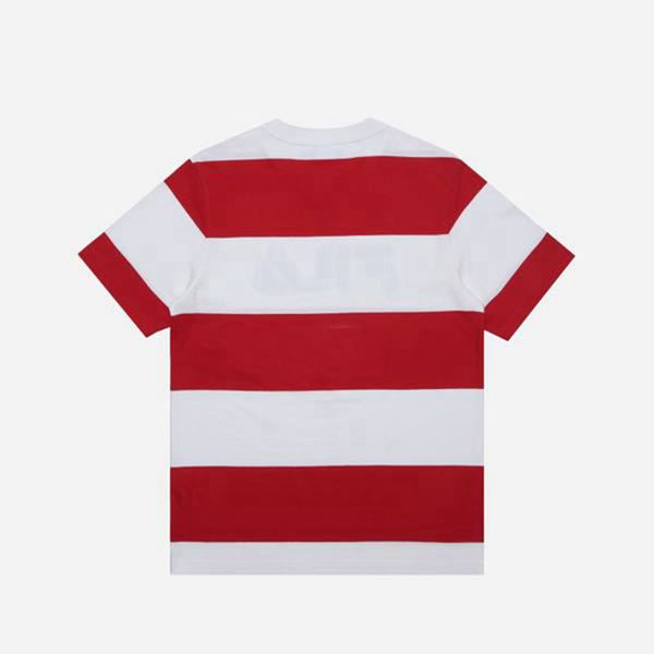 Camisetas Manga Corta Fila Hombre Rojas / Blancas - Striped S/S - España 465801SNF